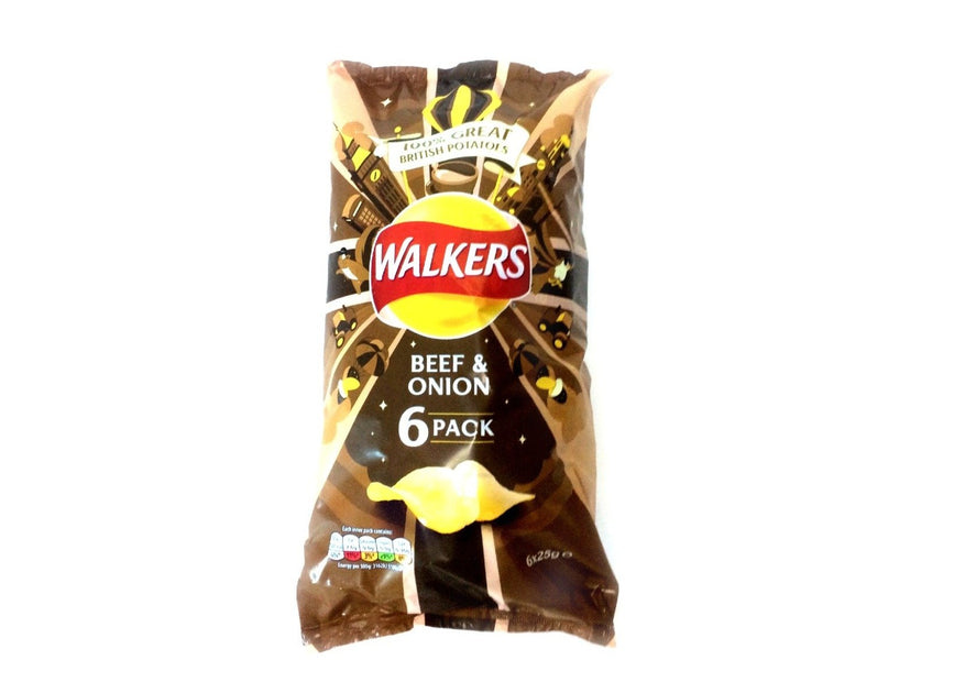 Walkers Beef & Onion Crisps 6pk The British Touch