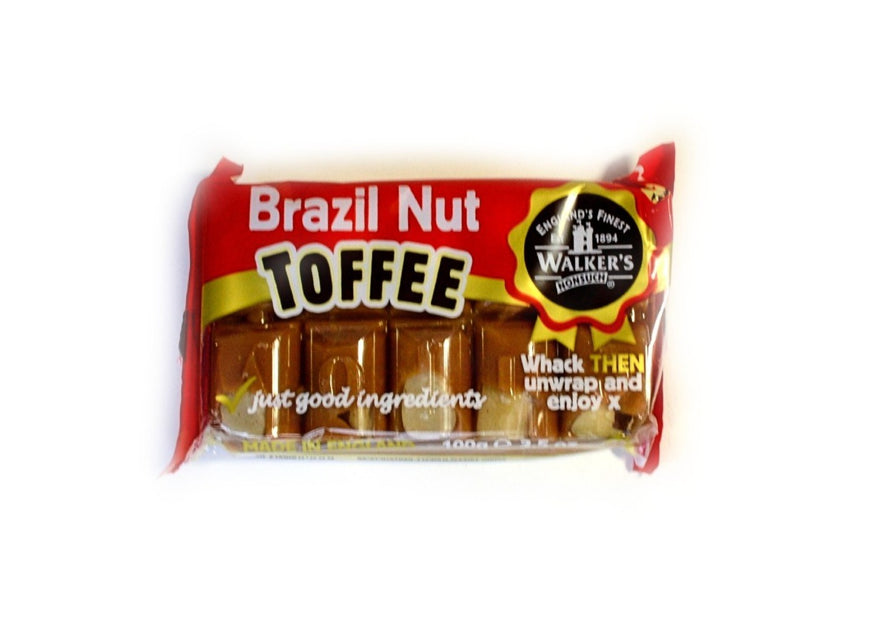 Toffee Sweets Walkers Nonsuch Brazil Nut Flavour X 2 Bags 150g Each Bundle With TinTastic Silver Window Lid Refillable On-the-Go Travel Tin | Buy Now With Express International Delivery