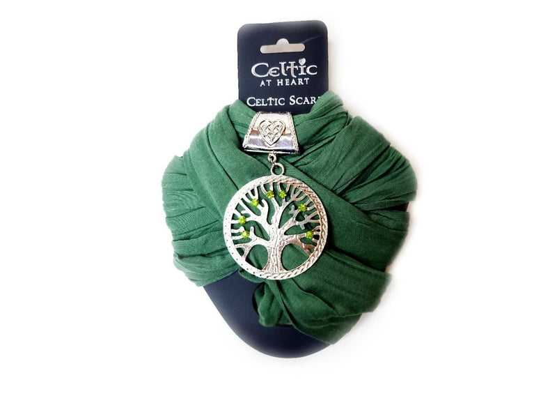 Celtic at Heart Celtic Scarf - Dark Green
