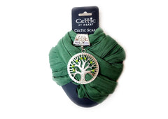 Celtic at Heart Celtic Scarf - Dark Green