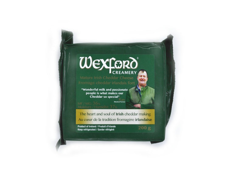 wexford creamery mature irish cheddar cheese 200 gram package